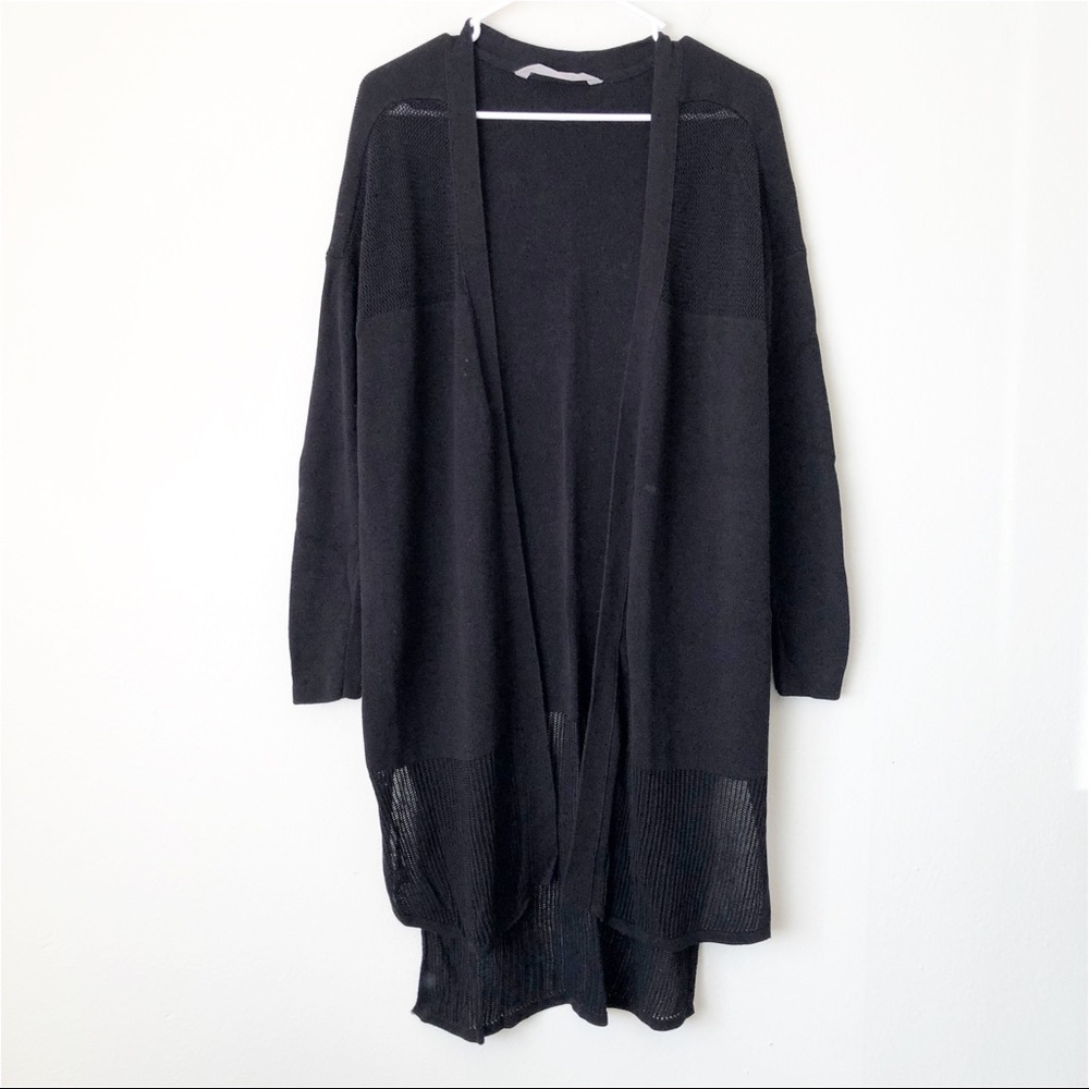 ATHLETA Kahala Black Knit Duster Cardigan Size S - Picture 1 of 10